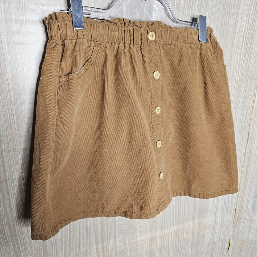 Tahari Girls Brown Corduroy Elastic Waist Skirt 7 - Picture 3 of 6